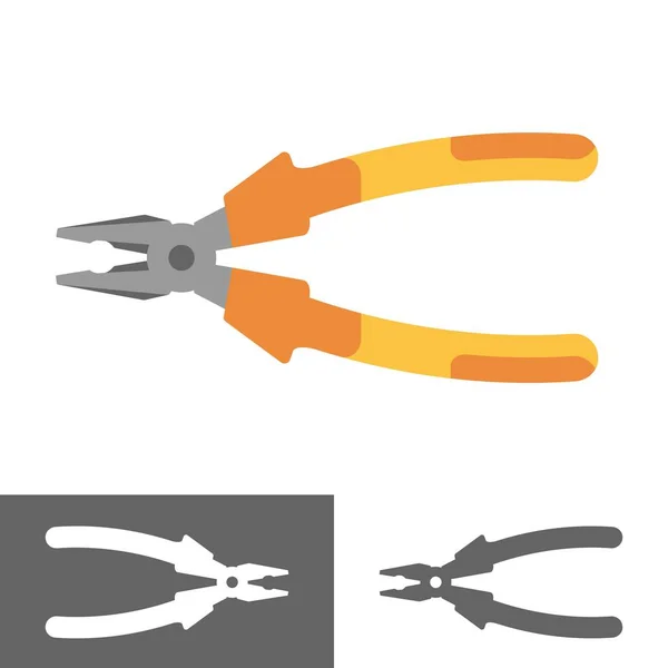 Alicates con revestimiento de goma. Herramienta de mano Toolbox . — Archivo Imágenes Vectoriales