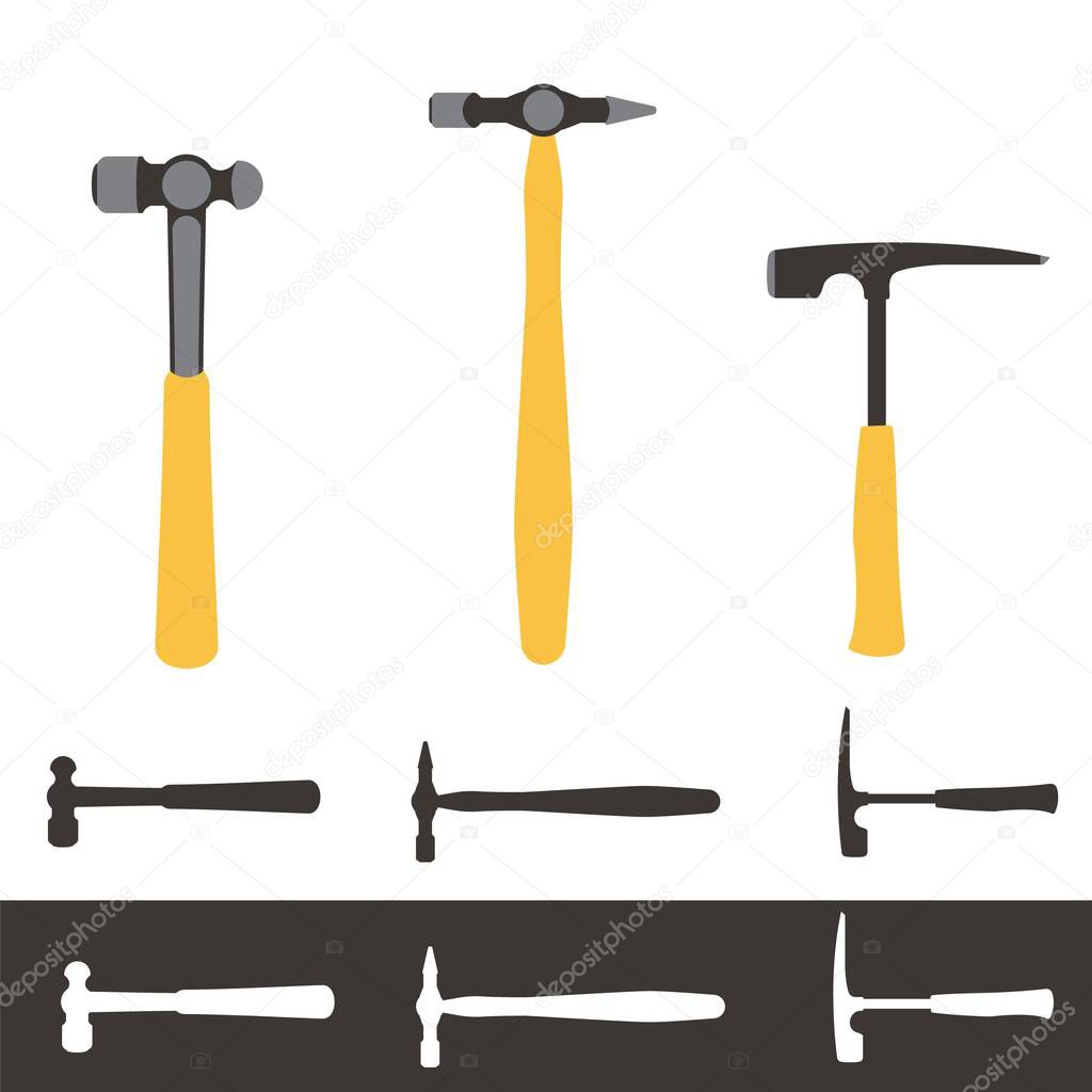 Three types of hammers.