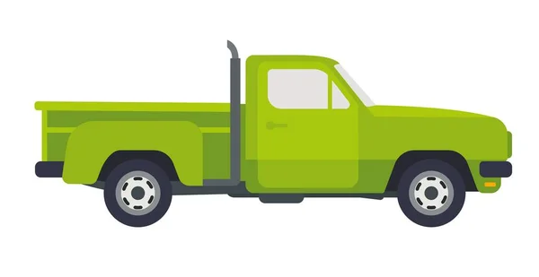 Pickup Truck Vlakke Stijl Vrachtvoertuig — Stockvector