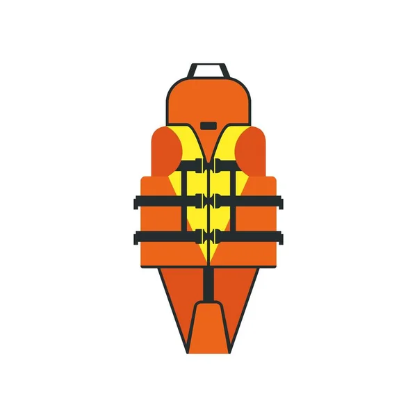 Life vest flat style vector illustration. — Stock Vector