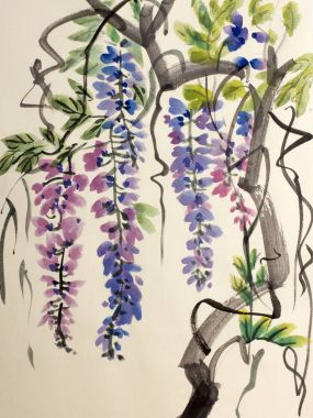 İhale çiçekli wisteria