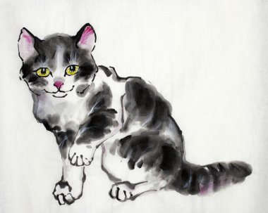 şirin ve kabarık kedi yavrusu