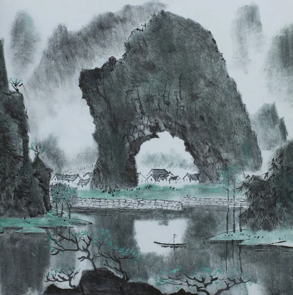 yüksek puslu dağlar ve Bahar