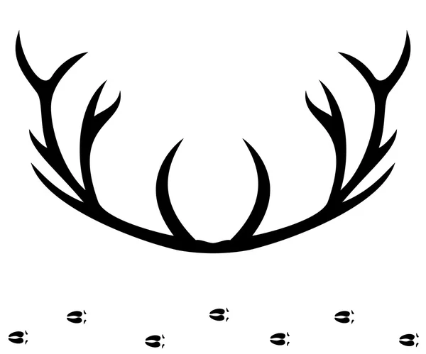 Geyik boynuzları siluet.