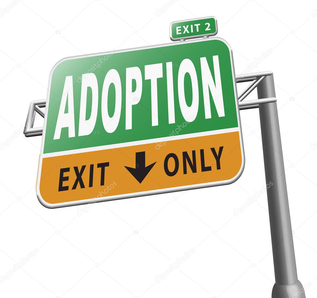 adoption raod sign