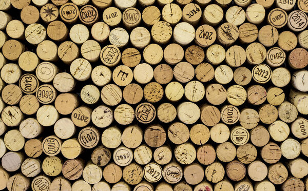 A random selection of used wine corks