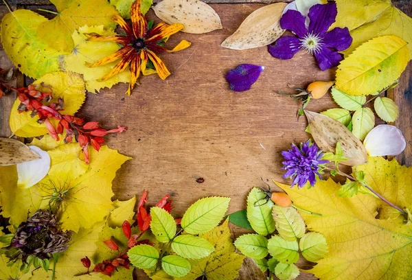 Ahşap masa arka plan üzerinde Bahçe çiçek