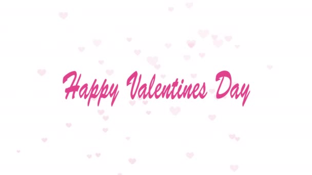 Fondo Abstracto Día San Valentín Con Corazones Voladores — Vídeos de Stock