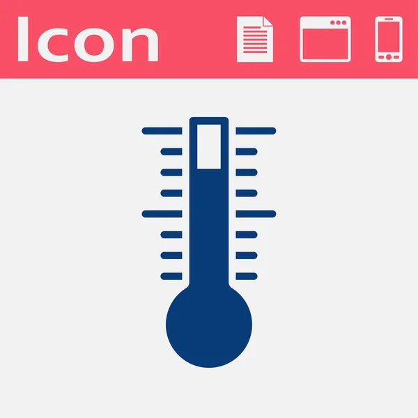 Icône plate du thermomètre — Image vectorielle