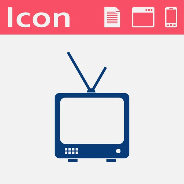 Pictogram van tv-toestel — Stockvector