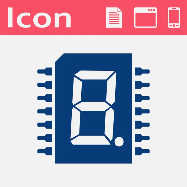 Icono del microchip digital — Archivo Imágenes Vectoriales