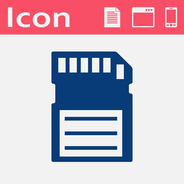 Icon of memory card — Stock Vector