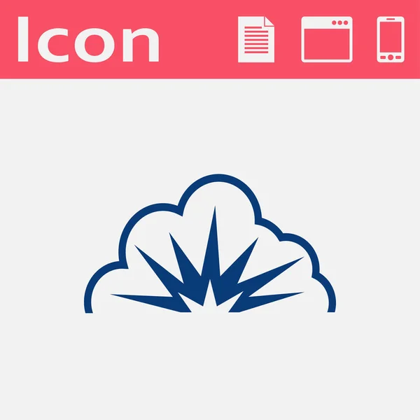 Icono plano de explosión — Archivo Imágenes Vectoriales