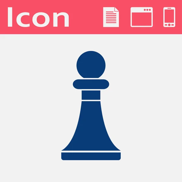 Icon of chess pawn — Stock Vector