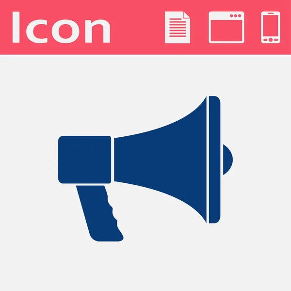 Flat icon of speaker — Stock Vector