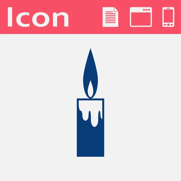 Плоская икона свечи — стоковый вектор