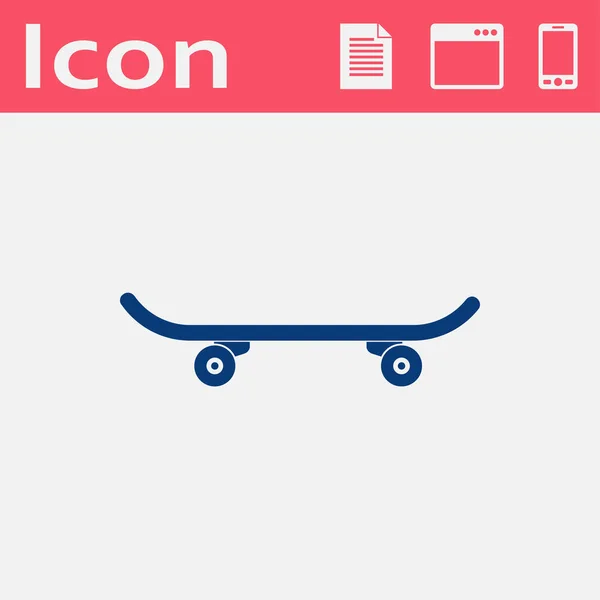 Ploché ikony skateboard — Stockový vektor