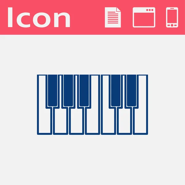 Icono de las teclas de piano — Vector de stock