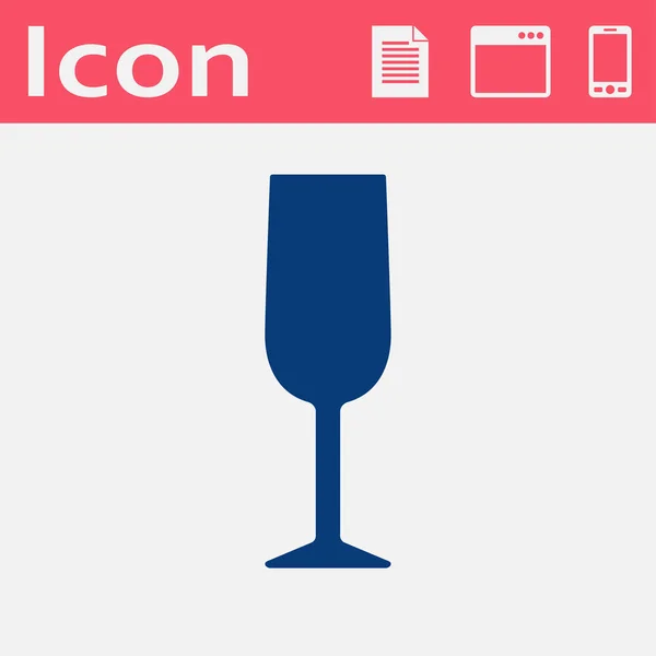 Icon of wine glass — Stock Vector