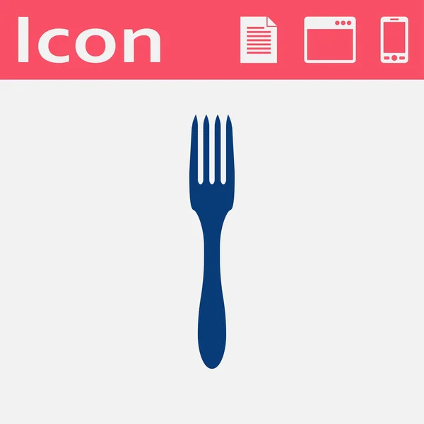 Kitchen icon of fork — Stock Vector