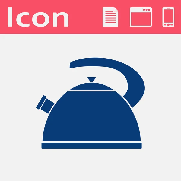 Icône de cuisine de bouilloire — Image vectorielle