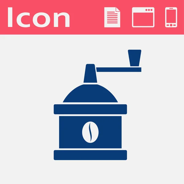 Keuken pictogram van koffiemolen — Stockvector