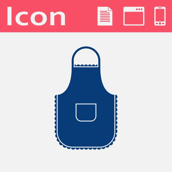 Kitchen icon of apron — Stock Vector