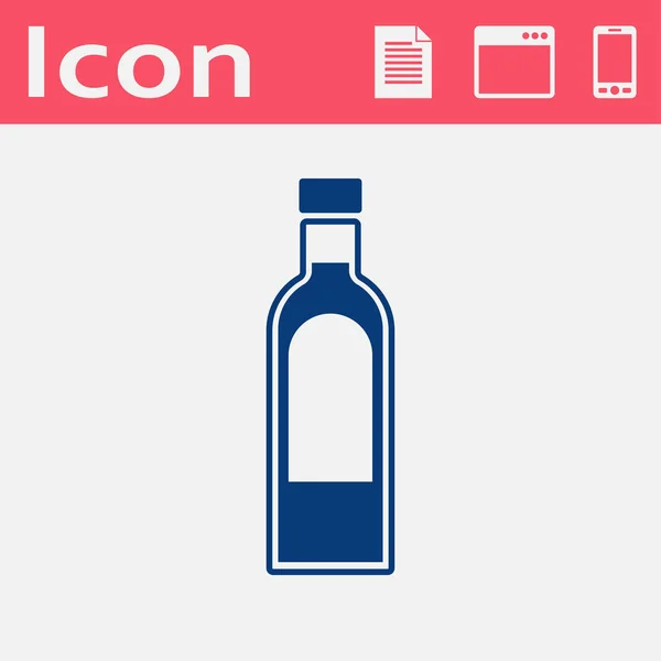 Kuchnia ikona butelki oleju — Wektor stockowy