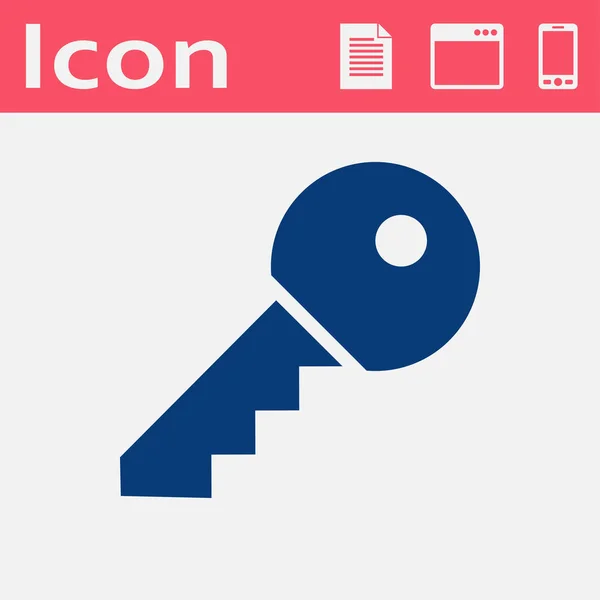 Puerta clave vector icono — Vector de stock
