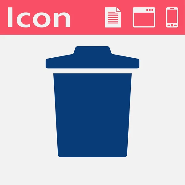 Basura bin vector icono — Vector de stock