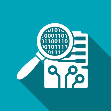 Düz gölge ile vektör simgesi