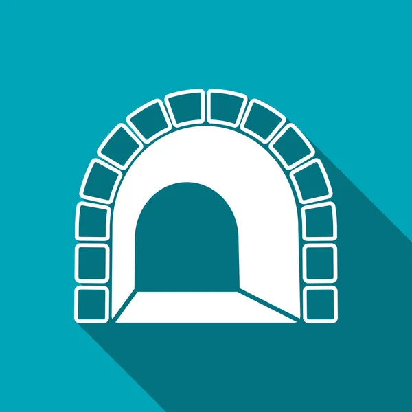 Subway tunnel entrance sign vector hmi dashboard flat icon — Stock Vector