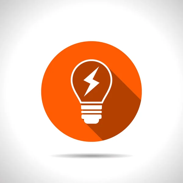 Electric light bulb vector flat icon — Stock Vector