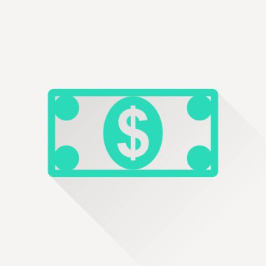 Para kağıt para vektör düz simgesi