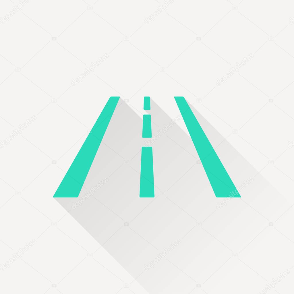 Highway road lanes vector hmi dashboard flat icon