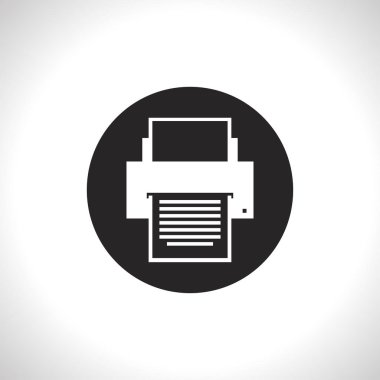 Yazıcı düz simgesini