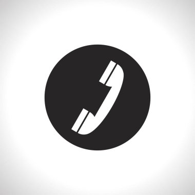 Telefon düz simgesi
