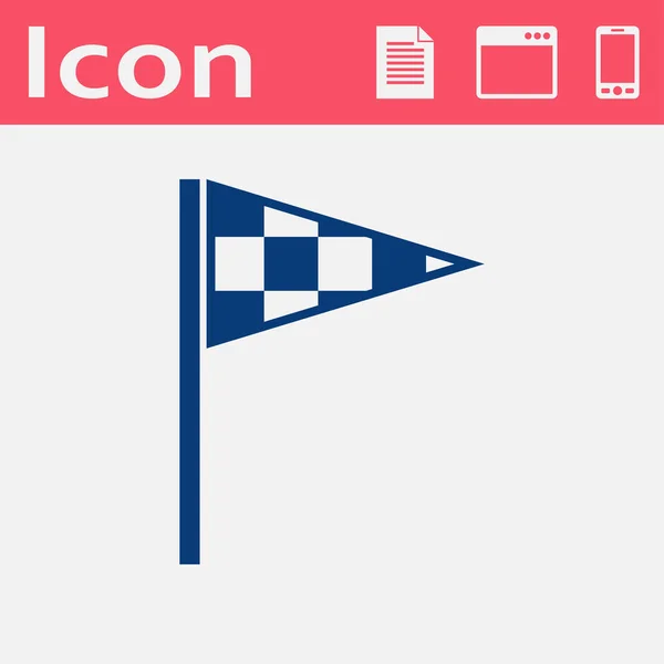 Icono plano de la bandera — Vector de stock