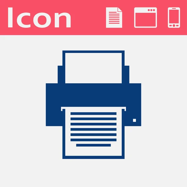 Icono plano de la impresora — Vector de stock