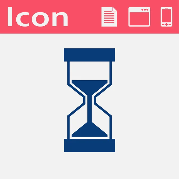 Icono plano de reloj de arena — Vector de stock