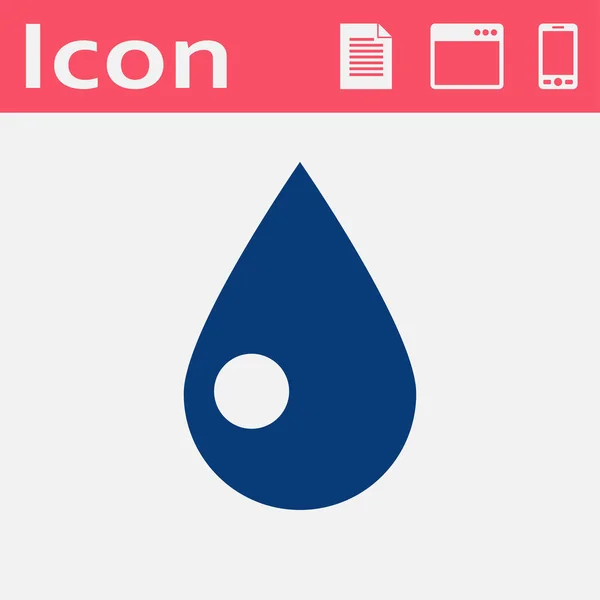 Flat icon of drop — Stock Vector