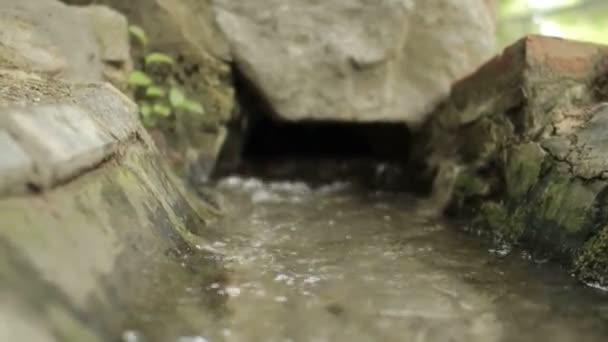 Artificial stream in the park — Stock Video