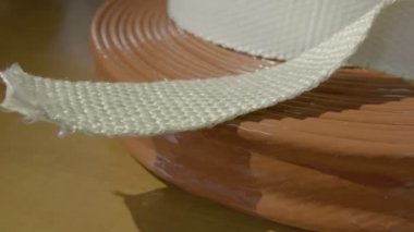 Finished products of braid from non-combustible material.
