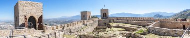 Santa Catalina kale iç panoramik manzaralı, Jaen, İspanya