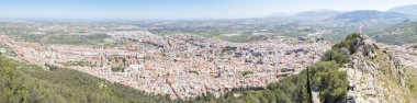Santa Catalina Castle, İspanya'dan şehir panoramik Jaen