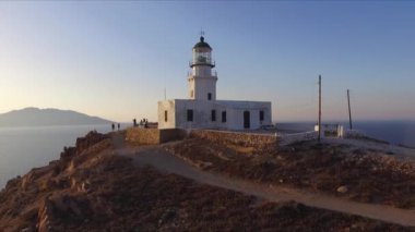 Yunanistan'da Mykonos deniz feneri