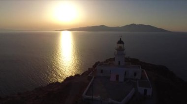Yunanistan'da Mykonos deniz feneri