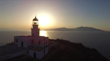 Yunanistan'da Mykonos deniz feneri