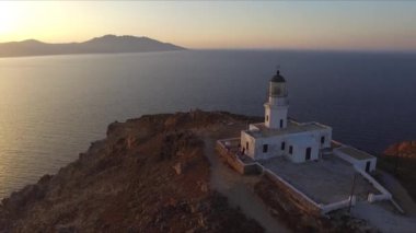 Yunanistan'da Mykonos deniz feneri