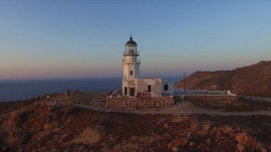 Yunanistan'da Mykonos deniz feneri